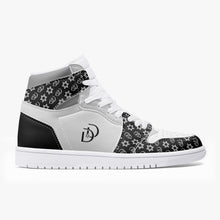 Load image into Gallery viewer, Unisex David Legends Star Of David High-Top Leather Sneakers David Denza - Black and White