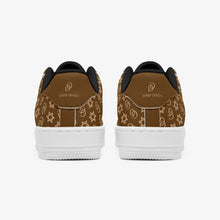 Load image into Gallery viewer, Unisex David Elevate Star Of David Leather David Denza Sneakers - Brown &amp; Light Tan