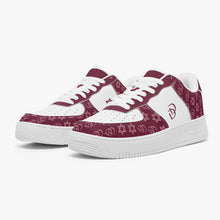 Load image into Gallery viewer, Unisex David Elevate Star Of David Leather David Denza Sneakers - Rich Burgundy