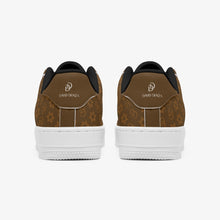 Load image into Gallery viewer, Unisex David Elevate Star Of David Leather David Denza Sneakers - Rich Brown &amp; Light Tan