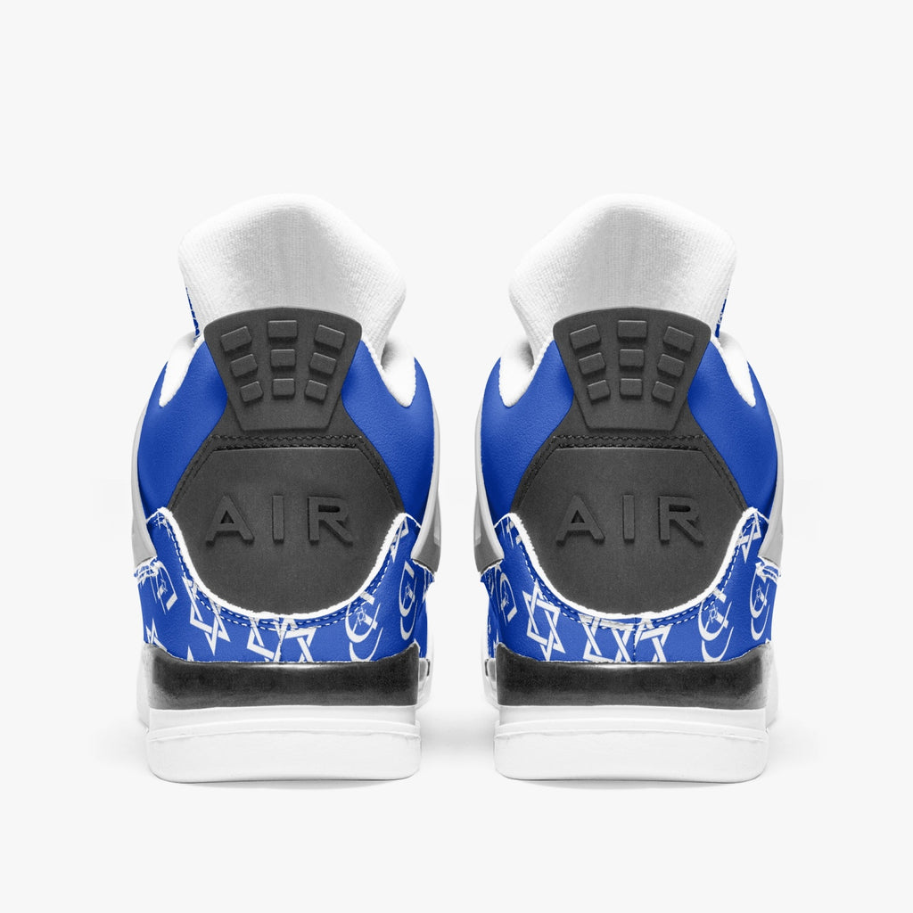 Unisex David Prime Star Of David Basketball Sneakers -blue with white