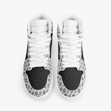 Load image into Gallery viewer, Unisex David Legends Star Of David High-Top Leather Sneakers David Denza - White &amp; Black with Gray