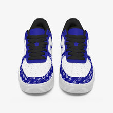 Load image into Gallery viewer, Unisex David Elevate Star Of David Leather David Denza Sneakers - Dark Blue White