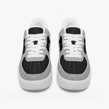 Load image into Gallery viewer, Unisex David Elevate Star Of David Low-Top Leather David Denza Sneakers - Black and Gray