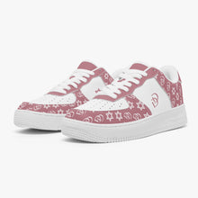 Load image into Gallery viewer, Unisex David Elevate Star Of David Leather David Denza Sneakers - Rose Dust &amp; White