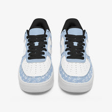 Load image into Gallery viewer, Unisex David Elevate Star Of David Leather David Denza Sneakers  - Sky Blue &amp; White