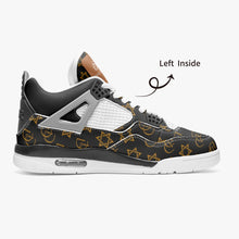 Load image into Gallery viewer, Unisex David Prime Star Of David Basketball Sneakers -Black with gold